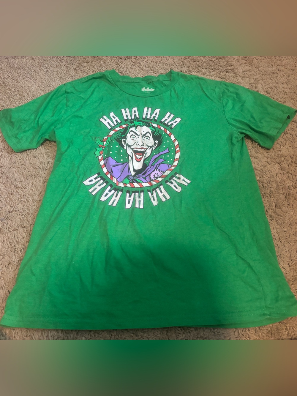 Green Joker Graphic Tee - HA HA HA Print